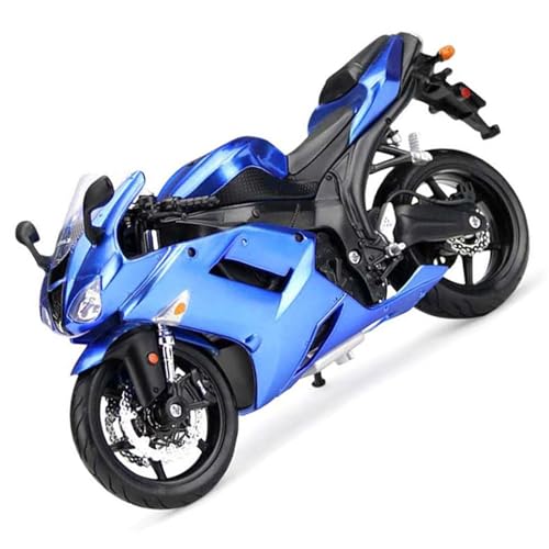 SOUTES Motorradmodell Motorrad-Spielzeug, Miniaturmodell Aus Druckgussmetall, 1:12, Sammlergeschenk Für Kawasaki Für Ninja ZX-6R(Blu) von SOUTES