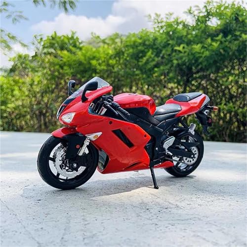 SOUTES Motorradmodell Motorrad-Spielzeug, Miniaturmodell Aus Druckgussmetall, 1:12, Sammlergeschenk Für Kawasaki Für Ninja ZX-6R(Rosso) von SOUTES