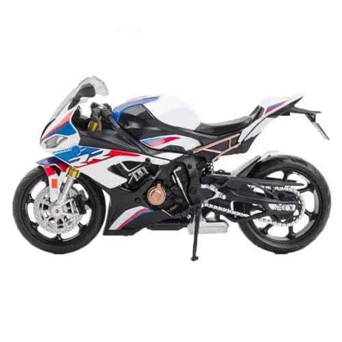 SOUTES Motorradmodell Motorrad-Spielzeug Aus Druckguss-Metall, Rennsport-Modell Für Supersportler Miniatur-Sammlergeschenk 1/12 Für BMW S1000RR RMZ Für City(White) von SOUTES
