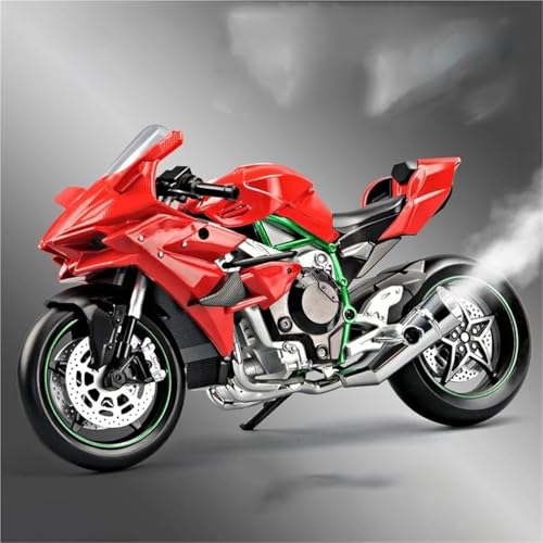 SOUTES Motorradmodell Motorradmodell Aus Aluminium, Modellbau, Spielzeug, Ornamente, Geschenke, 1:9, Für Kawasaki H2R(Rosso) von SOUTES
