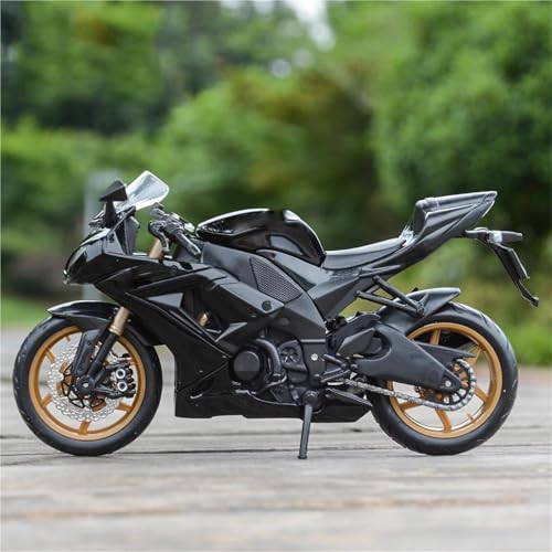 SOUTES Motorradmodell Motorradmodell Aus Aluminiumlegierung, Modellbausatz, Druckguss, Metall, Spielzeug, Geschenkartikel, 1:12, Für Kawasaki Für Ninja ZX-10R(Nero) von SOUTES
