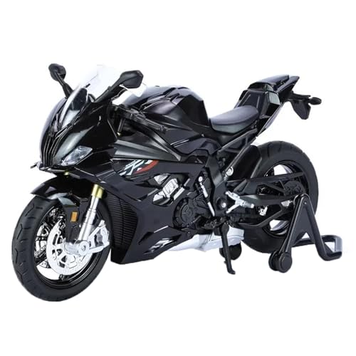 SOUTES Motorradmodell Motorradmodell Aus Aluminiumlegierung, Ton- Und Lichtspielzeug, Dekoratives Geschenk, 1:12, Für BMW RRS1000 RRS 1000(Nero) von SOUTES