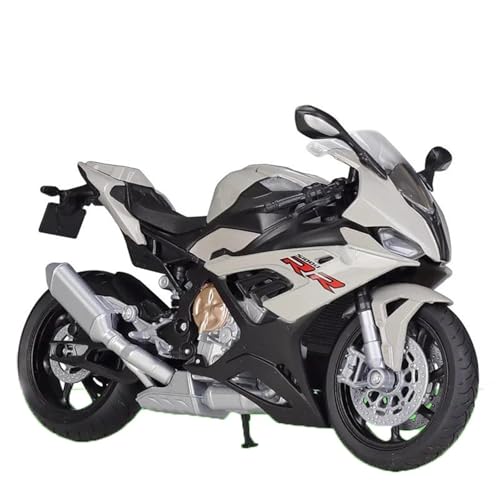 SOUTES Motorradmodell Motorradmodell-Geschenk 1:12 Für BMW S1000 RR 2021 Druckguss-Fahrzeugsammlung Spielzeug(Grey) von SOUTES