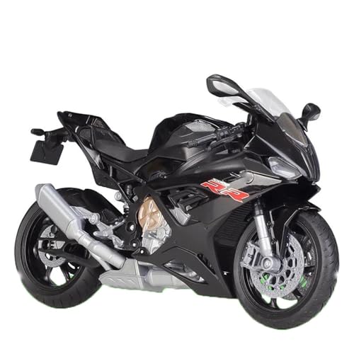 SOUTES Motorradmodell Motorradmodell-Geschenk 1:12 Für BMW S1000 RR 2021 Druckguss-Fahrzeugsammlung Spielzeug(Nero) von SOUTES
