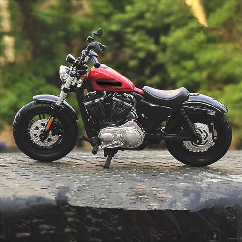SOUTES Motorradmodell Rennmotorrad-Modell Aus Aluminiumdruckguss, Geschenk 1:18 Für Harley Forty-Eight Für Sonderangebot 2018 Spielzeugauto(Rosso) von SOUTES