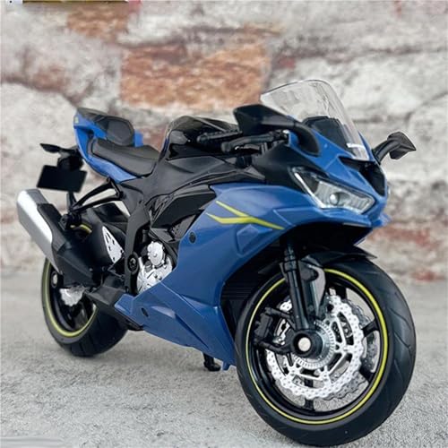SOUTES Motorradmodell Simulation 1:12 Maßstab Für Kawasaki Für Ninja ZX-6R Offroad-Motorrad Legierung Modell Druckguss Motorrad Fahrzeug Spielzeug Geschenk(Blu) von SOUTES