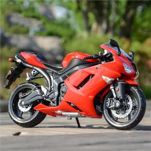 SOUTES Motorradmodell Simulations-Druckguss-Metall-Straßenspielzeug-Geschenk 1:12 Für Kawasaki Für Ninja ZX6R Rennmotorrad-Modell Aus Aluminiumlegierung(Rosso) von SOUTES