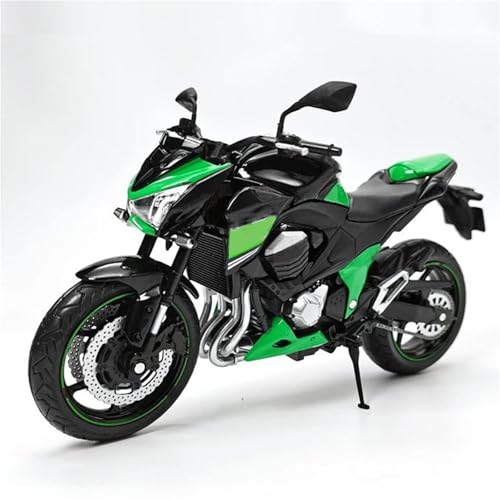SOUTES Motorradmodell Simulationsspielzeug Aus Aluminiumlegierung, Geschenk 1:12 Für Kawasaki Für Ninja Z800 Renn-Cross-Country-Motorradmodell(Green) von SOUTES