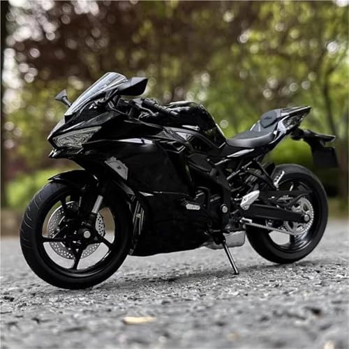 SOUTES Motorradmodell Spielzeug, Geburtstagsgeschenk, 1:12, Für Kawasaki Für Ninja ZX-25R, Druckguss-Metall-Rennsimulation, Legierung, Motorradmodell(Nero) von SOUTES