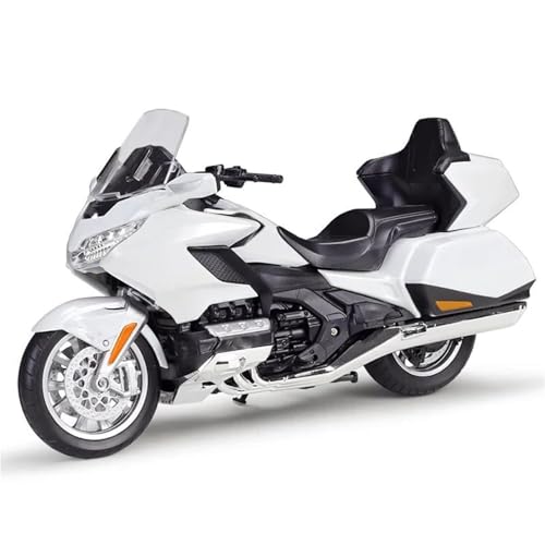 SOUTES Motorradmodell Spielzeug-Geburtstagsgeschenk 1:12 Für H-ONDA Gold Wing Für Tour 2020 Motorrad-Legierung Spielzeug-Modellauto Geschenkkollektion(White) von SOUTES