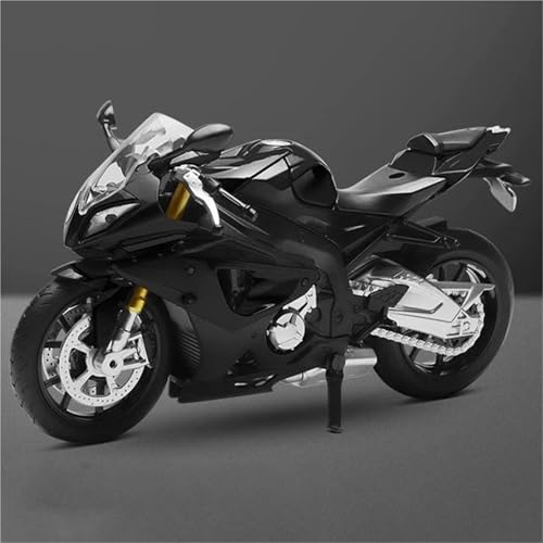 SOUTES Motorradmodell Spielzeug-Geburtstagsgeschenk Motorradmodell Miniatur-Druckguss-Kollektion 1/12 Für BMW S1000RR(Nero) von SOUTES