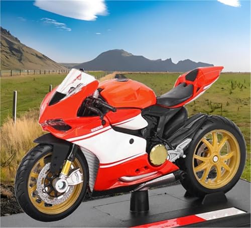 SOUTES Motorradmodell Spielzeug-Motorrad, Miniaturmodell Aus Metalldruckguss, 1:18, Geschenk Für Ducati 1199 Für Superleggra von SOUTES