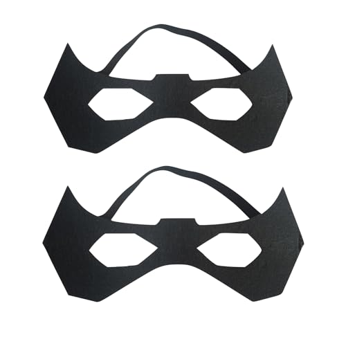 SOUTHSKY Schwarze Augenmasken, Superhelden, 2 Stück, halbes Gesicht, Augenmaske für Halloween, Festival, Karneval, Batman, Batgirl-Kostüm, Party SOUTHSKY Schwarze Augenmasken, Superhelden, 2 Stück, halbes Gesicht, Augenmaske für Halloween, Festival, Karneval, Batman, Batgirl-Kostüm, Party von SOUTHSKY