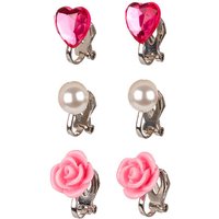 SOUZA 105362 Ohrclip Hila, pink (3 Paar) von SOUZA!