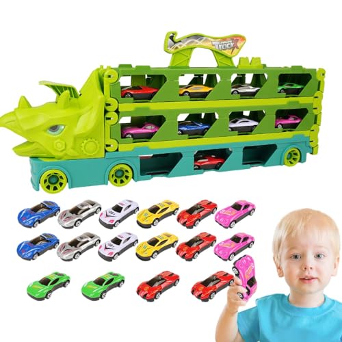 SOYDAN Dinosaurier-LKW-Spielzeug für Kinder,Spielzeug-LKWs für Faltbare Gleise | Solides Dinosaurier-LKW-Dinosaurier-Spielzeug, Geschenk für Weihnachten, Geburtstag, Feiertag, Jahrestag von SOYDAN