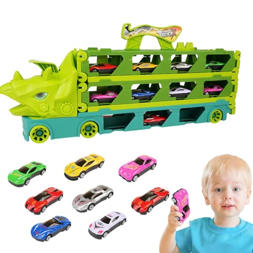 SOYDAN Dinosaurier-Transportauto-Spielzeug - Sicheres LKW-Spielzeug für Kleinkinder - Lustiges und lehrreiches Dinosaurier-Spielzeug, LKW-Geschenk für Kinder, Jungen und Mädchen von SOYDAN