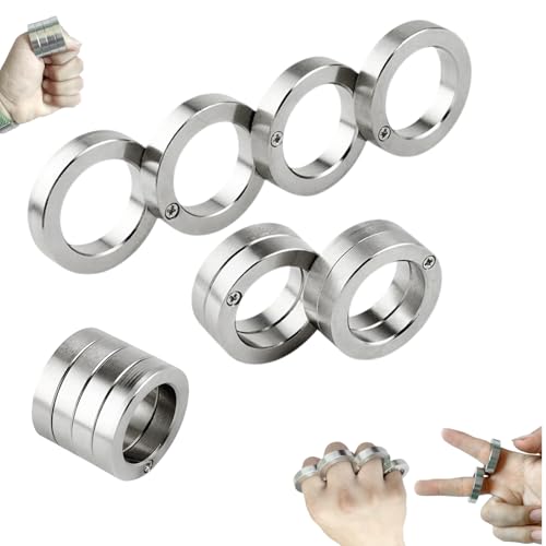 SOYUZERISH Faltbarer Fingerring, 4-Finger-Trigger-Ring, Zappelspielzeug für Erwachsene, Stressabbau, Drehen & Verbinden, Anti-Angst-Artikel, Doppelfunktion als Notfall-Glasschläger (1 4-Finger-Ring) SOYUZERISH Faltbarer Fingerring, 4-Finger-Trigger-Ring, Zappelspielzeug für Erwachsene, Stressabbau, Drehen & Verbinden, Anti-Angst-Artikel, Doppelfunktion als Notfall-Glasschläger (1 4-Finger-Ring) von SOYUZERISH