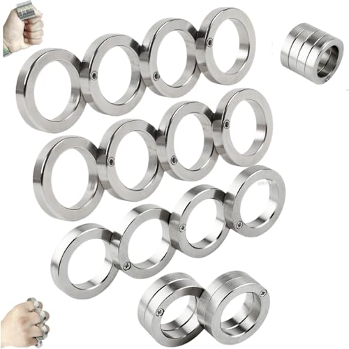 SOYUZERISH Faltbarer Fingerring, 4-Finger-Trigger-Ring, Zappelspielzeug für Erwachsene, Stressabbau, Drehen & Verbinden, Anti-Angst-Artikel, Doppelfunktion als Notfall-Glasschläger (3 4-Finger-Ringe) SOYUZERISH Faltbarer Fingerring, 4-Finger-Trigger-Ring, Zappelspielzeug für Erwachsene, Stressabbau, Drehen & Verbinden, Anti-Angst-Artikel, Doppelfunktion als Notfall-Glasschläger (3 4-Finger-Ringe) von SOYUZERISH