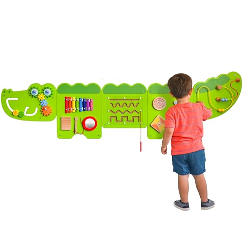 SPARK & WOW Krokodil-Aktivitäts-Wandpaneele, Hellgrün, ab 18 Monaten, Montessori-Wandspielzeug, 9 Aktivitäten, geschäftiges Brettspielzeug für Kleinkinder SPARK & WOW Krokodil-Aktivitäts-Wandpaneele, Hellgrün, ab 18 Monaten, Montessori-Wandspielzeug, 9 Aktivitäten, geschäftiges Brettspielzeug für Kleinkinder von SPARK & WOW