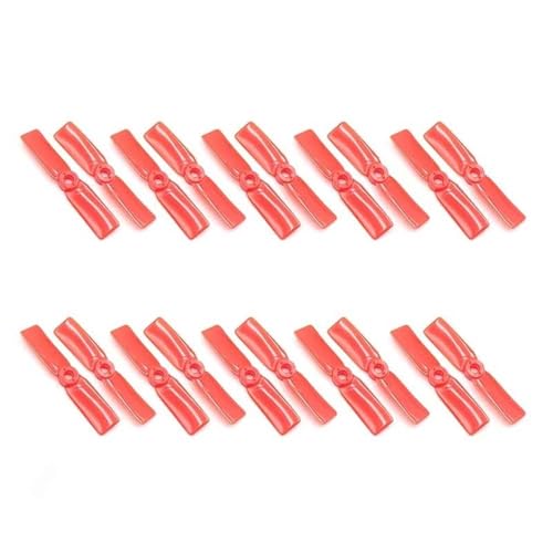 10 Paar 3030 3545 2 Blade CW CCW 7,6 cm Kunststoffpropeller rot schwarz 5 mm Zentralmontageloch für LDARC Prop RC Quadcopter Drohnen (10 Paar 3545 Rot) von SPARKHOBBY