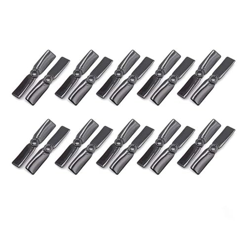 10 Paar 3030 3545 2 Blade CW CCW 7,6 cm Kunststoffpropeller rot schwarz 5 mm Zentralmontageloch für LDARC Prop RC Quadcopter Drohnen (3030 Schwarz) von SPARKHOBBY