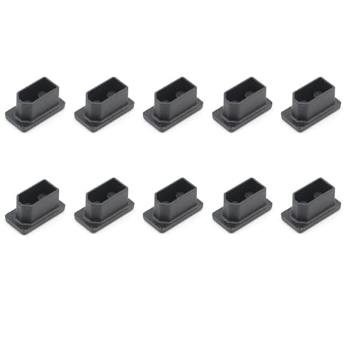 10 Stück XT60 XT60H Stecker/Buchse Stecker Staubkappe PVC Schutzhülle Anti-Schmutzkappe Schutzschale Gelb/Schwarz für RC Flugzeug Drohne (10 Stück Schwarz weiblich) von SPARKHOBBY