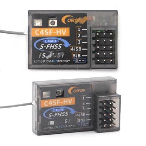 C4SF C4SF-HV 2,4 GHz 4 Kanäle S-FHSS/FHSS SBUS kompatibler Empfänger für Futaba 3PV/7PX/4PLS/4PV/7PX/4PX etc. Modelle Teile (2 Stück C4SF-HV) von SPARKHOBBY