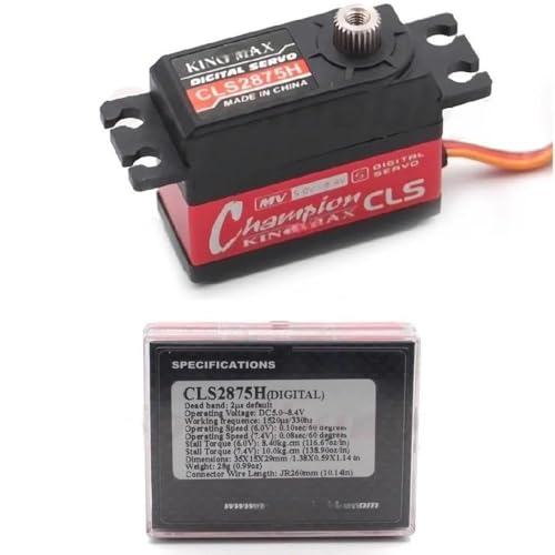 King Max CLS2875H CLS2875H - 28g 10kg.cm Mini Digital Servos Metall für RC Flugzeug 450 500 Hubschrauber Modell (2 Stück CLS2875H) von SPARKHOBBY