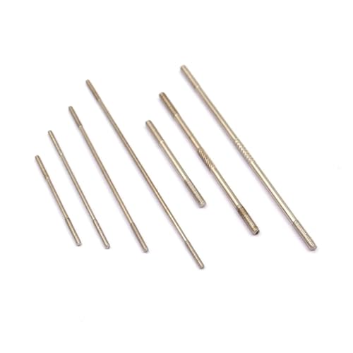 SPARKHOBBY 10 Stück M2/M3 doppelseitige Gewinde-Spurstange, 4,5/6,0/7,5/10,0 cm Länge, kann frei kollokiert werden Eisenfutter/Kugelkopfschnallenzubehör (10 Stück M2 x 45 mm) von SPARKHOBBY