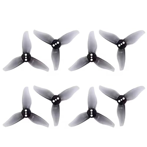 SPARKHOBBY 16PCS 8Paare GFan 2023 3-Blatt Propeller 2 Zoll 3 Löcher 1,5mm Center Hole Durchmesser CW CCW Requisiten für RC Zahnstocher FPV Drohne (16PCS 2023 Grau) von SPARKHOBBY