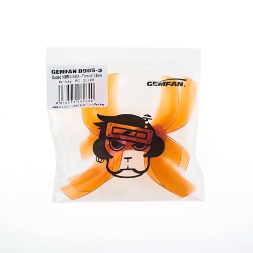 SPARKHOBBY GF D90S Propeller mit 3 Klingen, 90 mm, 3 Klingen, 3 Löcher, 1,5 mm, PC, höhere Effizienz für RC Freestyle Cinehoop Racing Drohnen, Ersatzteile (2 Paar D90S-3 Whisky) von SPARKHOBBY