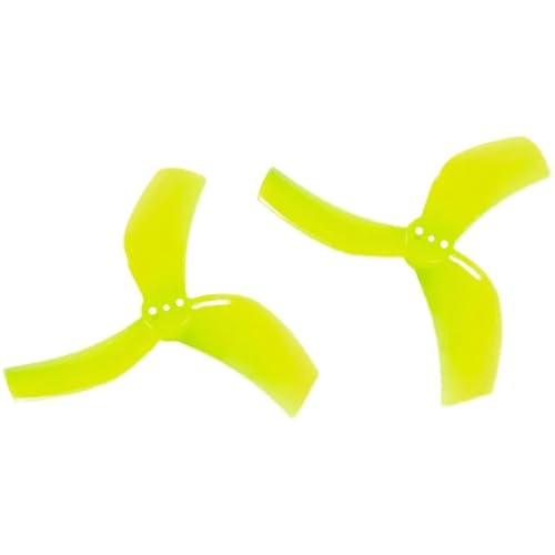 SPARKHOBBY GFAN D63 3-Blatt 2,5 Zoll CW CCW Propeller Ducted 63mm 1,5mm Welle 1,4g für RC FPV Racing Freestyle Zahnstocher Cinewhoop Drohnen (4Paare D63-3 Gelb) von SPARKHOBBY