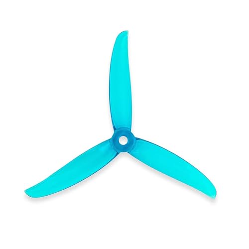 SPARKHOBBY Gemfan Vannystyle Vanover 5136 5.1X3.6X3 3-Blade PC CW CCW Propeller 5 mm Loch für 5 Zoll FPV-Renn- und Freestyle-Drohnen Zubehör (4 Paar, 5136 Blau) von SPARKHOBBY