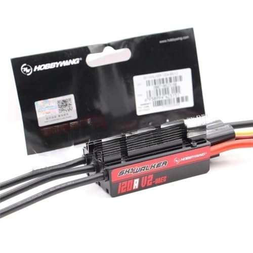 SPARKHOBBY HobbywingSkywalker 120A V2 Brushless ESC Geschwindigkeitsregler 3-8S LiPo Kompatibel mit 60-67 Zoll 3D Fixed-Wing Flugzeug DIY (Skywalker 120A V2) von SPARKHOBBY