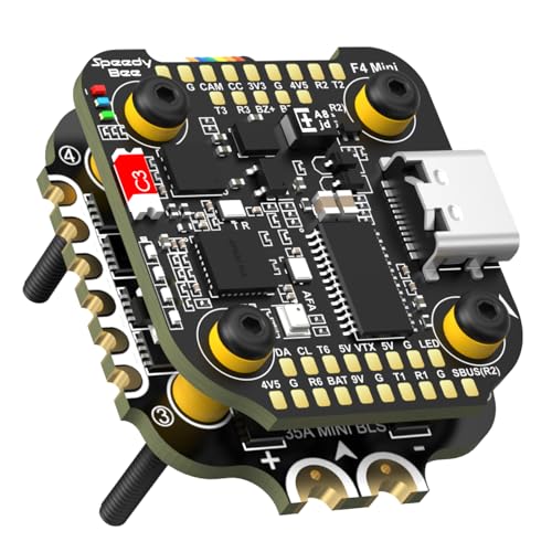 F405 Mini Flight Controller Stack: 20x20mm Platine mit integriertem Bluetooth und 35A BLHeli_S 4in1 ESC - Drahtlose Abstimmung unterstützt, Kompatibel mit 3-6S Stromversorgung F405 Mini Flight Controller Stack: 20x20mm Platine mit integriertem Bluetooth und 35A BLHeli_S 4in1 ESC - Drahtlose Abstimmung unterstützt, Kompatibel mit 3-6S Stromversorgung von SPEEDY BEE