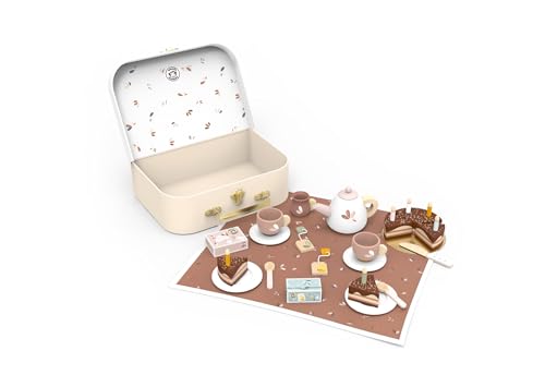 Speedy Monkey Geburtstagstee-Set – inklusive Teekanne, Tassen, Untertassen, Spielfutter und Decke mit Etui, hochwertiges FSC-zertifiziertes Holz, sichere ungiftige Farbe und glatte Kanten, tolles Speedy Monkey Geburtstagstee-Set – inklusive Teekanne, Tassen, Untertassen, Spielfutter und Decke mit Etui, hochwertiges FSC-zertifiziertes Holz, sichere ungiftige Farbe und glatte Kanten, tolles von SPEEDY MONKEY
