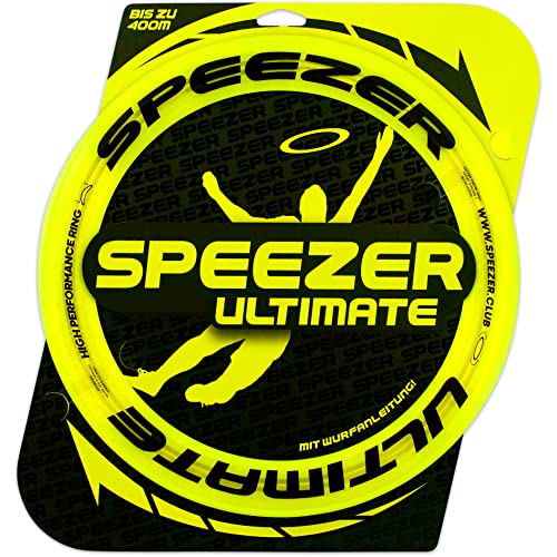 SPEEZER® Ultimate Frisbee Ring - der neon gelbe Wurfring mit einem Durchmesser von 33cm ist das Outdoor Fun-Sport Spiel für Kinder u. Erwachsene - die Frisbeescheibe mit Einer Reichweite bis 400m von SPEEZER