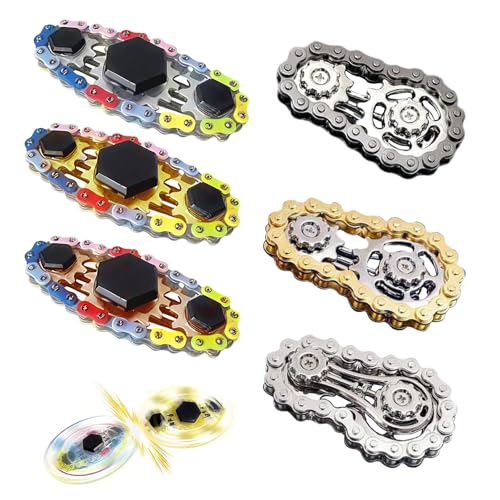 Fidget Toys,6 Stück Fidget Spinner Fingerspiele Fidgeting Fahrrad Kettenräder Würfel,Figit Spielzeug adhs Spielzeug für Kinder Erwachsene Fidget Toys,6 Stück Fidget Spinner Fingerspiele Fidgeting Fahrrad Kettenräder Würfel,Figit Spielzeug adhs Spielzeug für Kinder Erwachsene von SPERMUOY