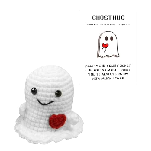 Halloween Ghost Pocket Hug Glücksbringer,Halloween Positive Kartoffel Motivationsgeschenk für Hallowee-n,Geschenkidee für Frauen,Ideal als Sammlerpuppe von SPERMUOY
