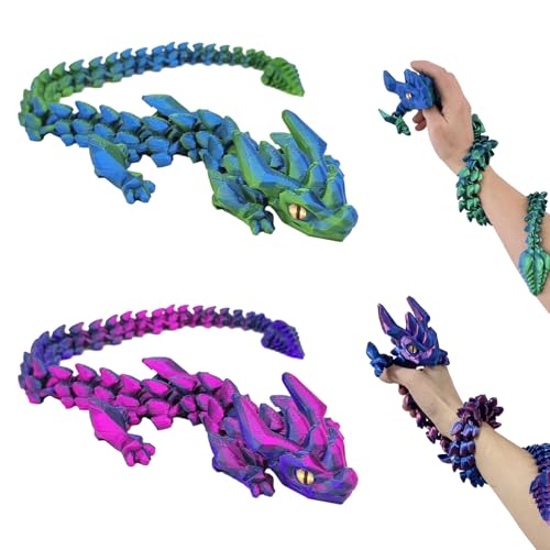 SPERMUOY 3D Drache,Beweglicher 3D Gedruckter Drache 3D Druck Drachen Spielzeug für Erwachsene Kinder Geschenke Spielzeug (G) von SPERMUOY