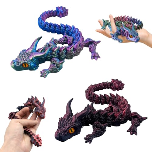 SPERMUOY 3D drucker Drache,Drachen Spielzeug mit Augen Beweglicher Drache,3D Gedrucktes Geheimnisvolle Drache für Erwachsene Kinder Geschenke Spielzeug von SPERMUOY