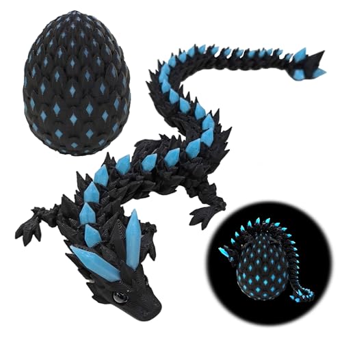 SPERMUOY 3D Gedruckter Drache mit Drachene,Beweglicher Drachen Figuren von SPERMUOY