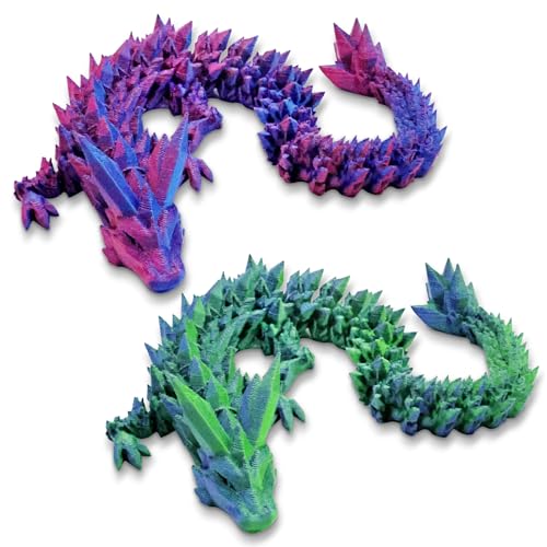 SPERMUOY 3D Gedrucktes Drachenei,3D-Gedruckter Drache Im Ei,Kristalldrachenspielzeug Drachenspielzeug für Kinder, Jungen und Mädchen (D) von SPERMUOY