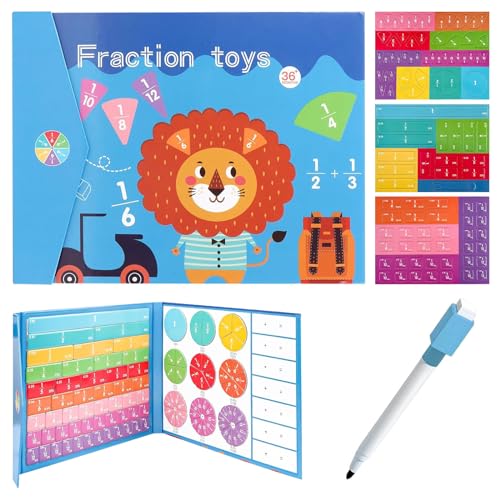 SPERMUOY Brüche Magnetisch, bruchrechnen Montessori Material Montessori Mathematik grundschule,Magnetischer Mathematik brüche Lernen Spiel Bruchrechnen Lernen Kinder von SPERMUOY