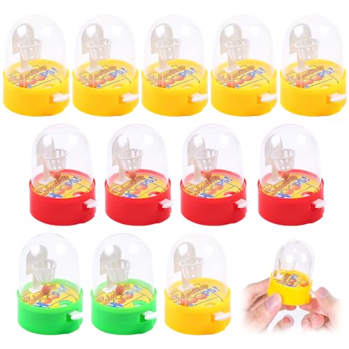 SPERMUOY Flipper Basketball,12 Pcs Finger Basketball Mini Finger Spielzeug Basketball,Kleines Spielzeug Korbwurf,Basketball Flipper für Kinder Party Geburtstag Party von SPERMUOY