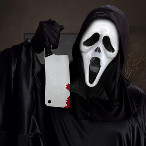 SPERMUOY Ghostface Maske für Halloween - Geist Maske mit Skelett Handschuhe und Blutmesser für Karneval und Fasching SPERMUOY Ghostface Maske für Halloween - Geist Maske mit Skelett Handschuhe und Blutmesser für Karneval und Fasching von SPERMUOY