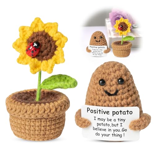 SPERMUOY Pocket Hug Positive Sonnenblume,Kreative Strickwolle Sonnenblume Puppe,Positive Kartoffel Deutsch Lustige Gestrickte Positive Kartoffel Puppe für Jeden Anlass SPERMUOY Pocket Hug Positive Sonnenblume,Kreative Strickwolle Sonnenblume Puppe,Positive Kartoffel Deutsch Lustige Gestrickte Positive Kartoffel Puppe für Jeden Anlass von SPERMUOY