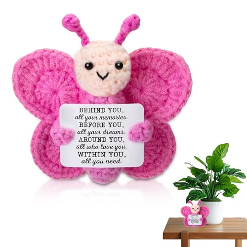 SPERMUOY Pocket Hug Schmetterling Glücksbringer Geschenke,Glück Schmetterling Positive Geschenke,Pocket Hug glücksbringer für Abschluss, Geburtstag, Weihnachten, Valentinstag, Muttertag von SPERMUOY