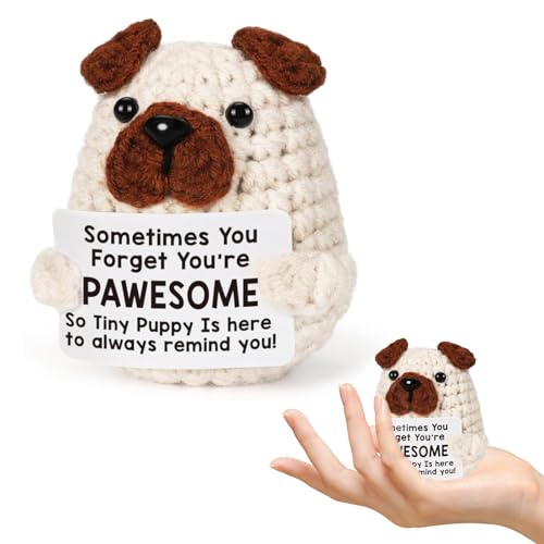 SPERMUOY Positive Hund Geschenke,Gehäkelte Kuscheltiere Hund Emotional Support Geschenk,Pocket Positive Pocket Hug Positive Kartoffel. von SPERMUOY
