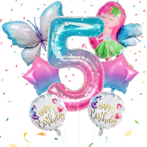 SPERMUOY Geburtstagsdeko Mädchen, Geburtstag für Mädchen,Kindergeburtstag Deko Mädchen,Geburtstags Dekoration Luftballons für Mädchen Geburtstag Deko (H) von SPERMUOY